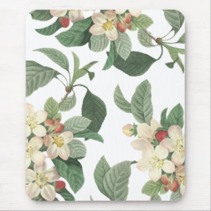 Mousepad Pearl Branco de Verão Floral Botânico
