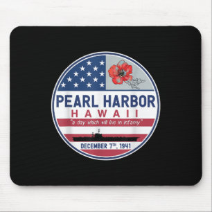 Mousepad Pearl Harbor Memorial Hawaii Vintage Usa Flag Day