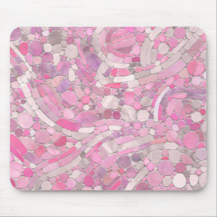 Mousepad Pebbles Mosaico Art - Rosa Blush Pink