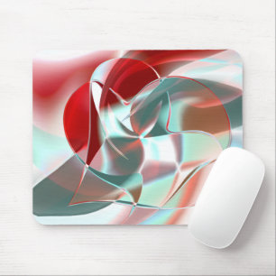Mousepad Peças circulares torcidas de coral vermelho macio