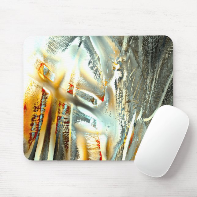 Mousepad Peças de textura de cinza a recorte digital (Com mouse)