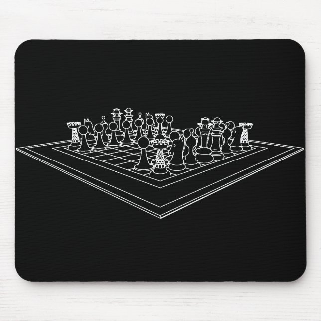 Mousepad Peças de xadrez e xadrez: (Frente)
