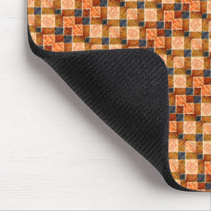 Mousepad Peças de xadrez laranja grossas formando novas fo