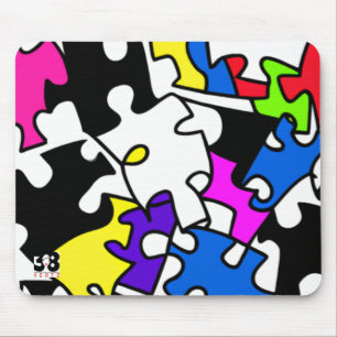 Mousepad Peças quebra-cabeça