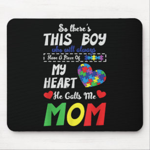 Mousepad Pedaço Do Meu Coração Mãe Filho Crianças Autistas 