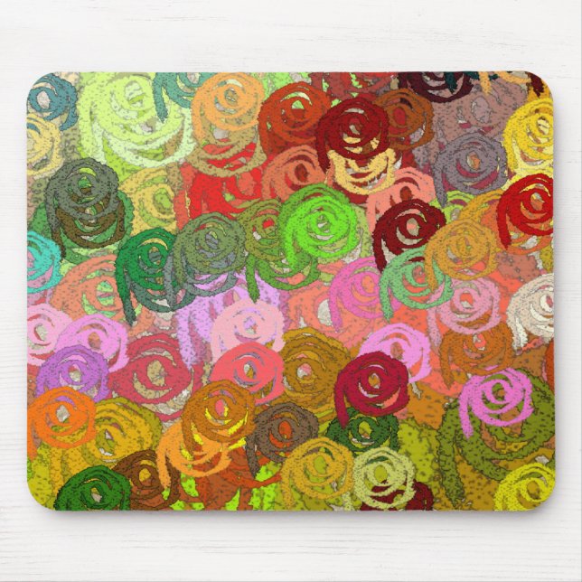 MOUSEPAD PEDAÇOS MÚLTIPLOS DE COR BRILHANTE E CHEIRA (Frente)