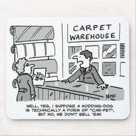 Mousepad Pedido de Nodding Dog em um Compro de Carpete