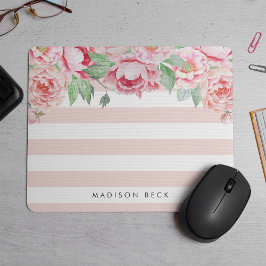 Mousepad Pedônio Antiquado e Faixa Rosa Esbranquiçada