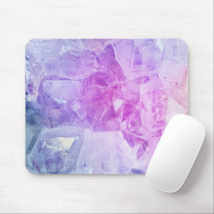 Mousepad Pedra Colorida Colorida de Cristal Rosa Púrpura Bo