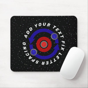 Mousepad Pedra Curling rolando como a órbita da Terra