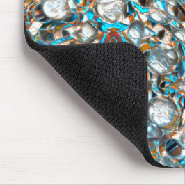 Mousepad Pedra de cor azul perfurada sobre textura esbranqu