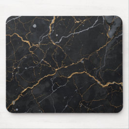Mousepad Pedra Negra com Vias Douradas e Prateadas