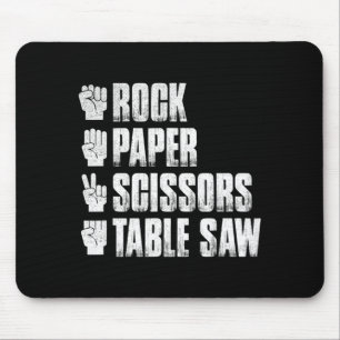 Mousepad Pedra Papel Tesoura Serra de Mesa Funny Halloween