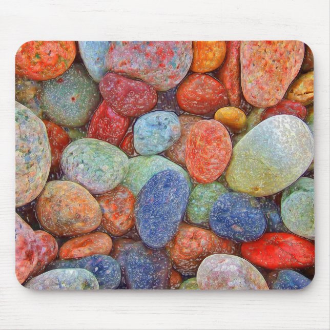 Mousepad Pedras coloridas, seixos, rochas (Frente)