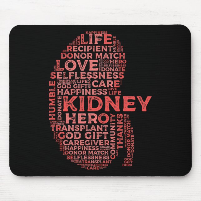 Mousepad Pedras Doença Renal Sensibilização Sobrevivência d (Frente)