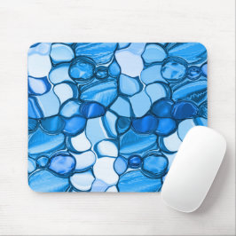 Mousepad Pedras redondas em tons de azul real