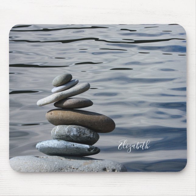 Mousepad Pedras Terapêuticas Zen, Mar (Frente)
