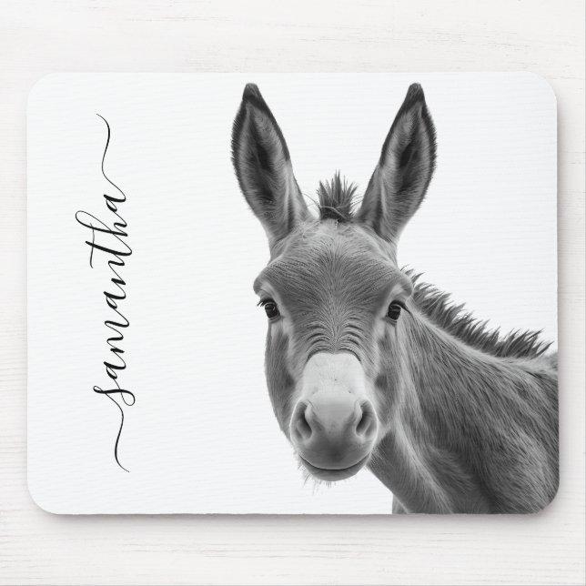 Mousepad Peeking Sneaky Donkey Cute Personalizado (Frente)
