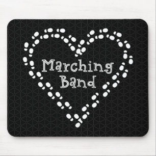 Mousepad Pegadas de Banda de Marcha Coração