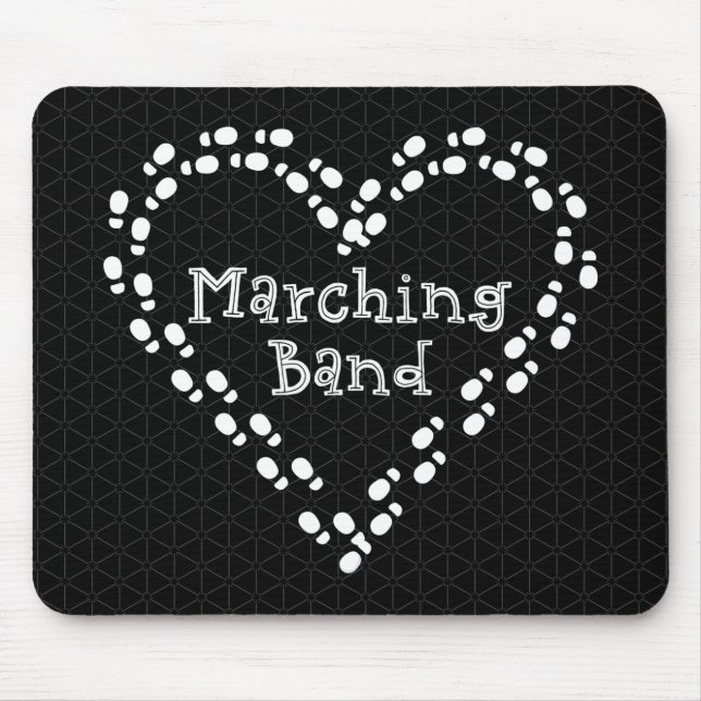 Mousepad Pegadas de Banda de Marcha Coração (Frente)