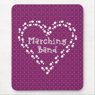 Mousepad Pegadas de Banda de Marcha Coração