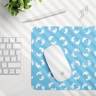 Mousepad Pegadas de Bebês, Pé de Bebês, Passos de Rodada, A