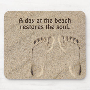 Mousepad Pegadas Em Areia Com Cotação De Praia 