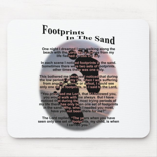 Mousepad Pegadas na areia… (Frente)