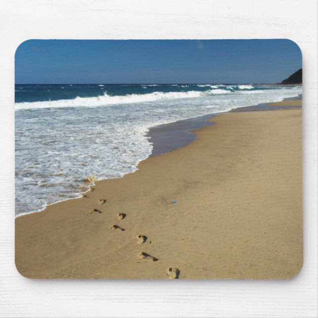 Mousepad Pegadas na Praia, Mabibi, Thongaland (Frente)