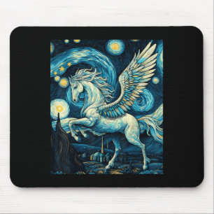 Mousepad Pegasus Sob O Gráfico De Arte Da Noite Estrelada