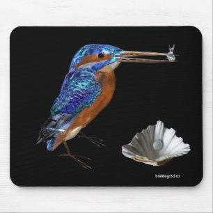 Mousepad PEIXE, Azul Elétrico, Preto