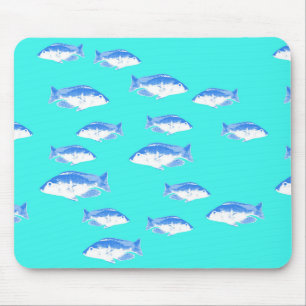 Mousepad Peixe azul na turquesa