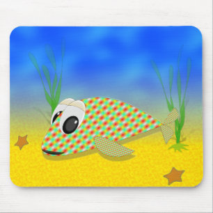 Mousepad Peixe de animação bonito