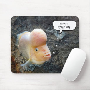 Mousepad Peixe De Chifre Com Bolha De Voz