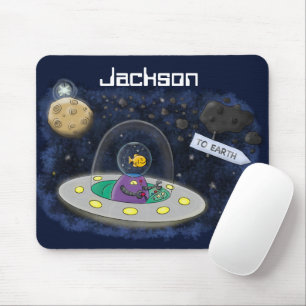Mousepad Peixe feliz giro na ilustração de desenhos anima