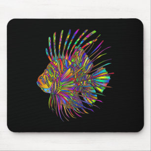 Mousepad Peixe-Leão Colorido Peixe Leão