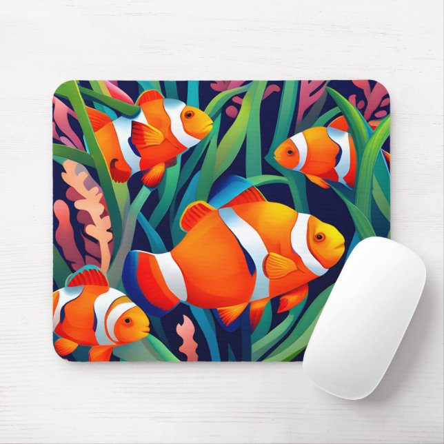 Mousepad Peixe-Palha Na Alga (Com mouse)