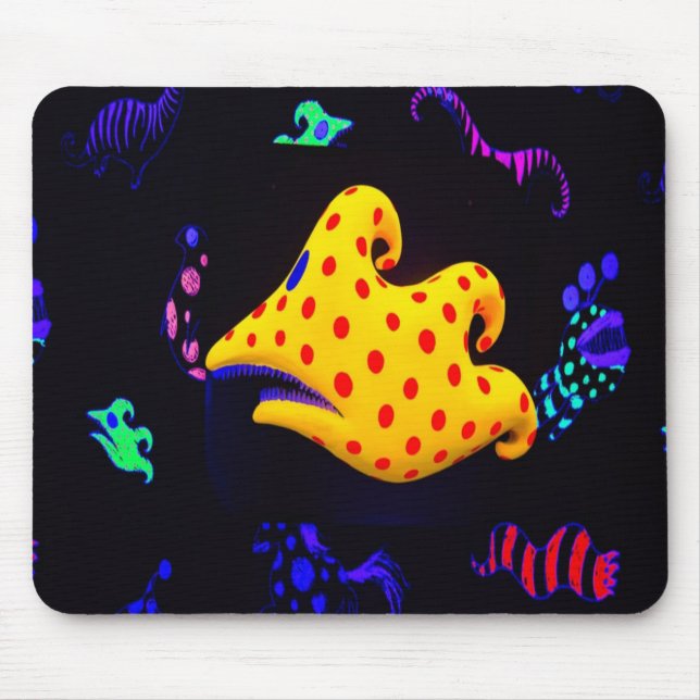 Mousepad Peixe Preto Luz (Frente)