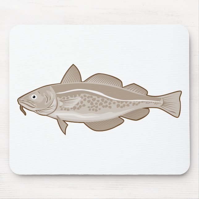 Mousepad peixes atlânticos da arinca dos bacalhaus (Frente)