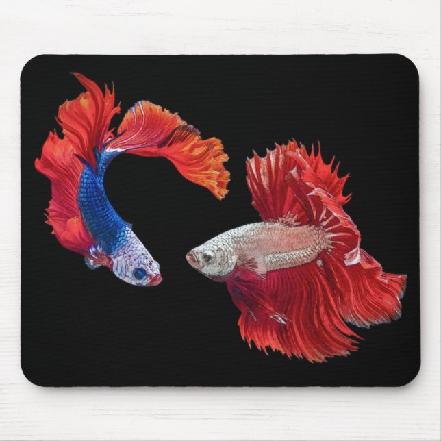 Mousepad Peixes de combate siameses (Frente)