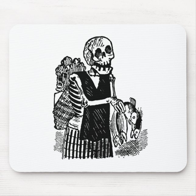 Mousepad "Peixes de esqueleto do carregando" cerca de (Frente)