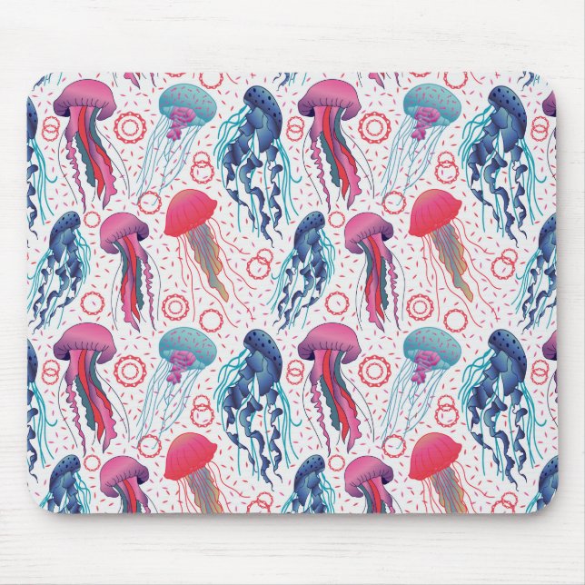 Mousepad Peixes de gelatina coloridos (Frente)