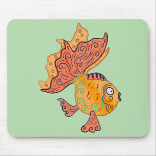 Mousepad Peixes Dourados da Arte Popular Caprichosa   Fanta