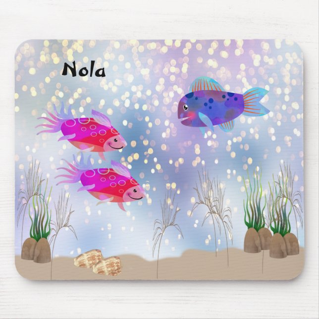 Mousepad Peixes e Plantas de Cuta do Mar (Frente)