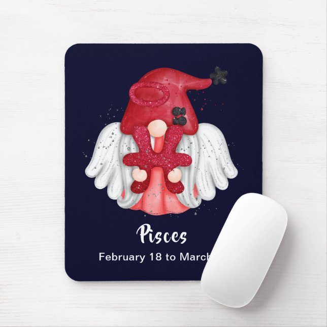 Mousepad Peixes Gnomo - Painel do Mouse Anjo - Sinal de Ast (Com mouse)