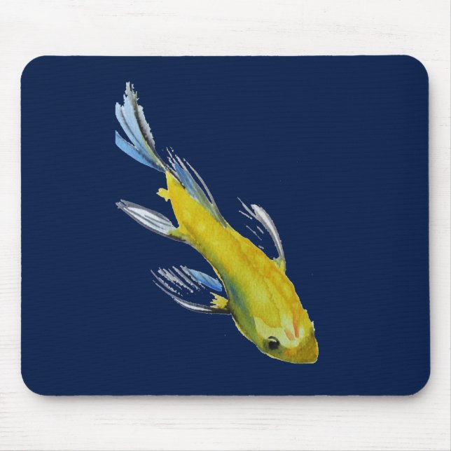 Mousepad Peixes japoneses da arte do watercolour da carpa (Frente)