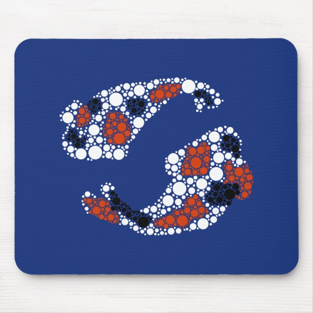 Mousepad Peixes Koi Com Pontos (Frente)