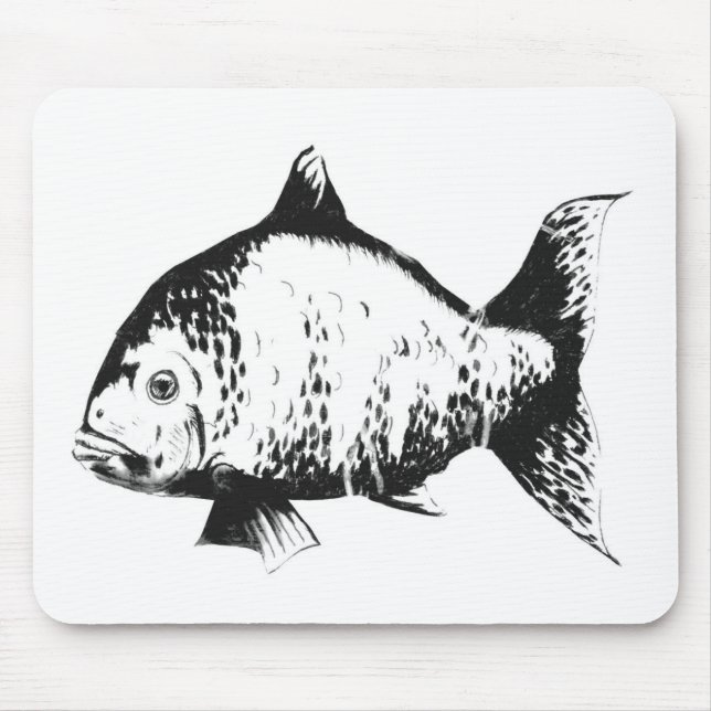 Mousepad Peixes tirados mão (Frente)