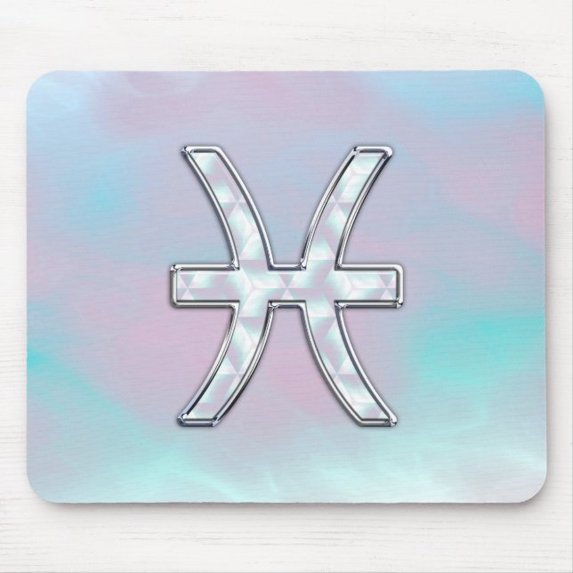 Mousepad Peixes Zodiac Mãe de Estilo Pérola Decor (Frente)