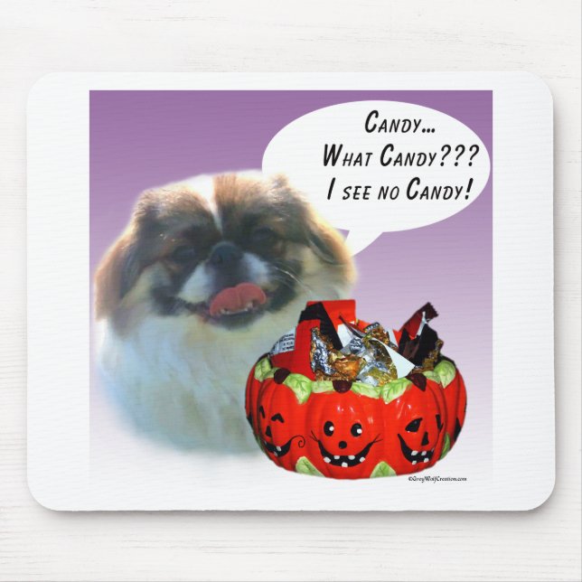 Mousepad Pekingese Halloween Candy (Frente)